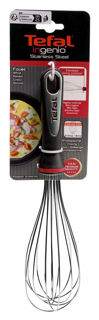 Tefal K1181714 Ingenio INOX Schneebesen | ergonomischer Produktbild 
