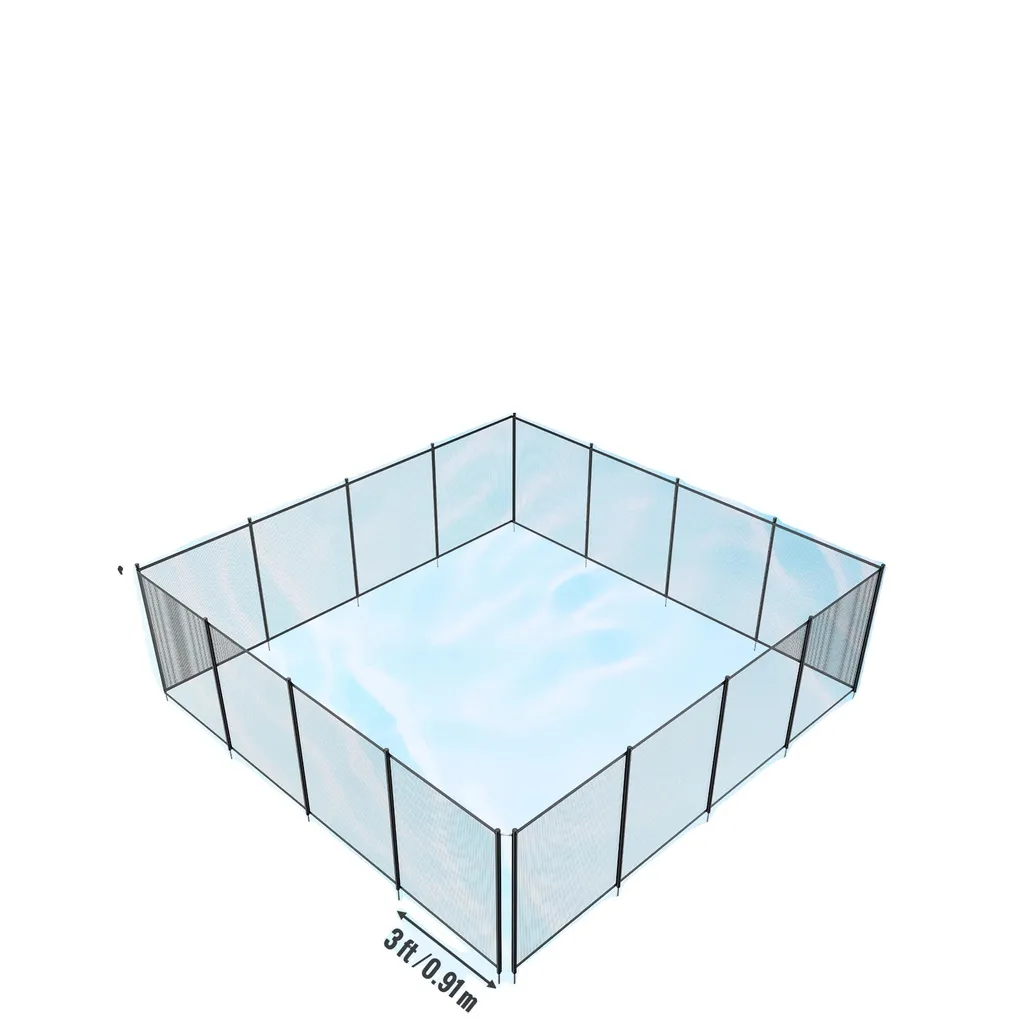 Barrière piscine amovible 4x48FT stop accidents enfants et animaux