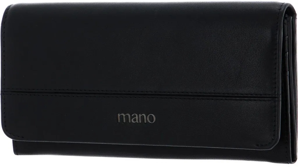 Porte-monnaie Don Romeo RFID Lady Wallet Black Mano en cuir noir chic