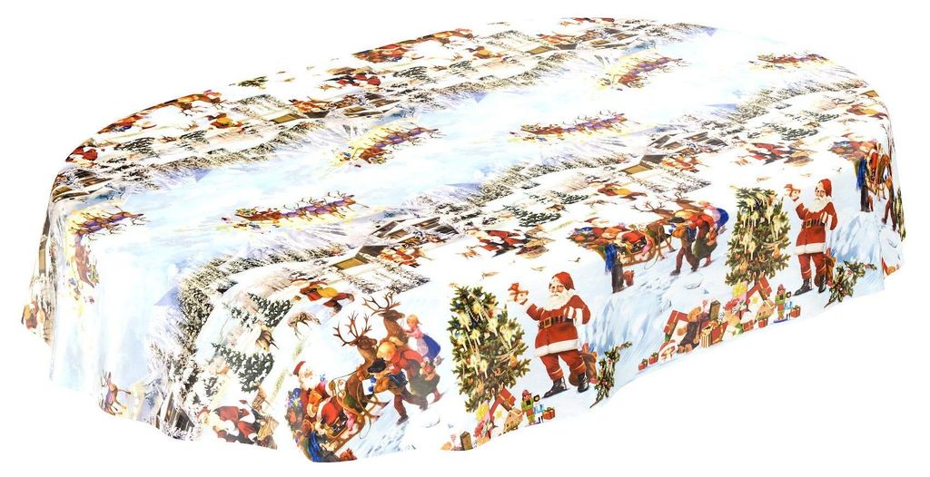 Tischdecke Weihnachten 200x140 cm ANRO Weihnachtsmorgen Produktbild 