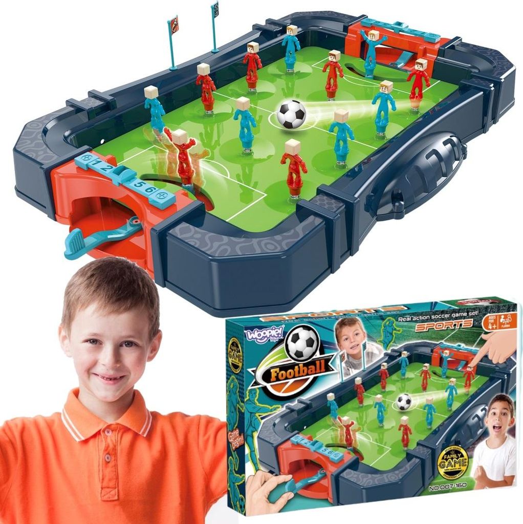 Woopie Mini Tischkicker – Kompakter Fußballspaß für Zuhause – Tafel-Fußballspiel für die ganze Familie