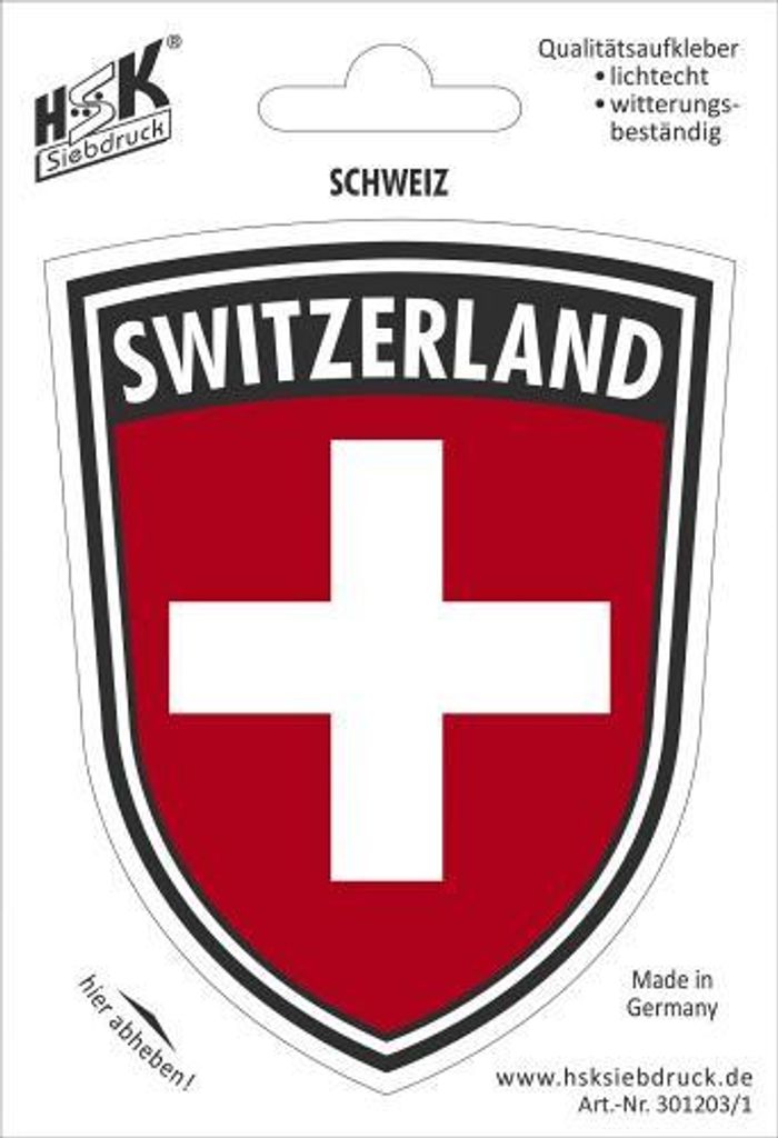 PVC Aufkleber - SWITZERLAND - Schweiz - 301203/1 - Gr. ca. Produktbild 