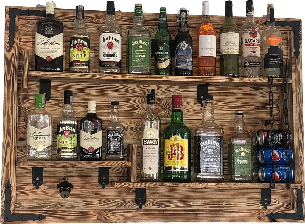 Optimiser l'Espace avec un Bar Mural Suspendu en Bois - Gain de Place 112cm