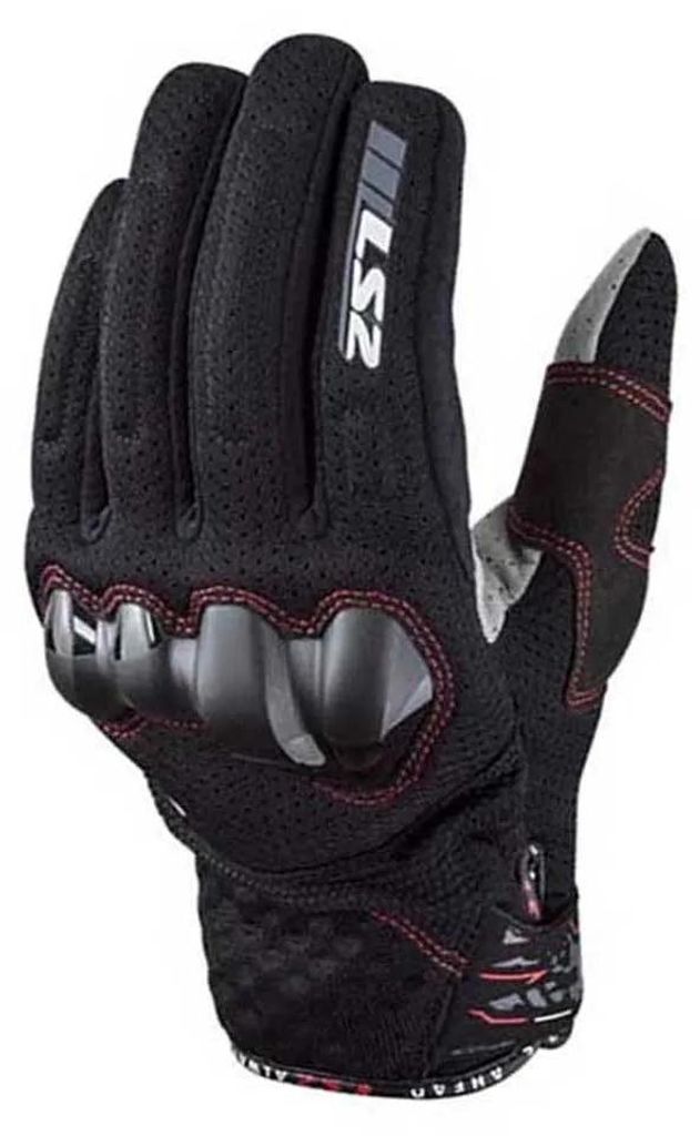 LS2 Chaki Mesh motorhandschoenen, zwart, maat L Productafbeelding 