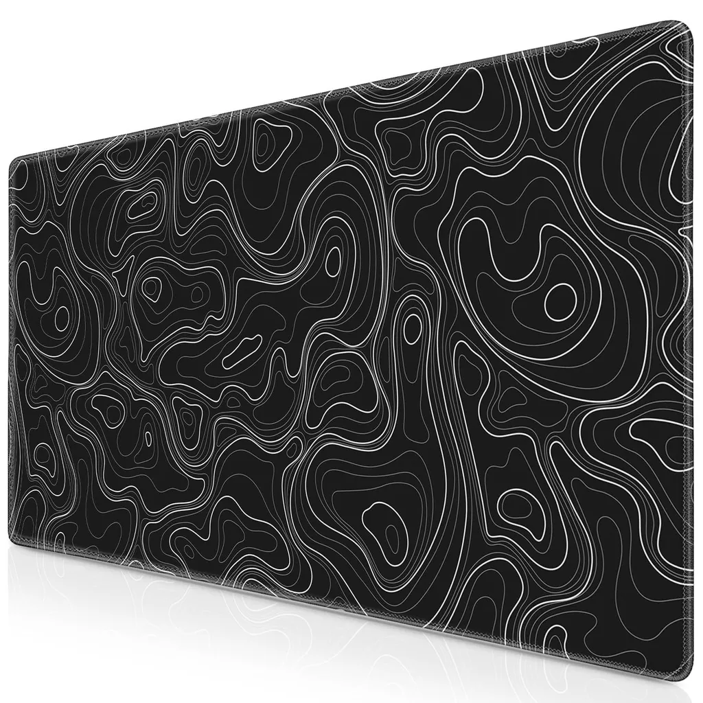 Tapis de bureau antidérapant XXL 90cm imperméable et bords brodés