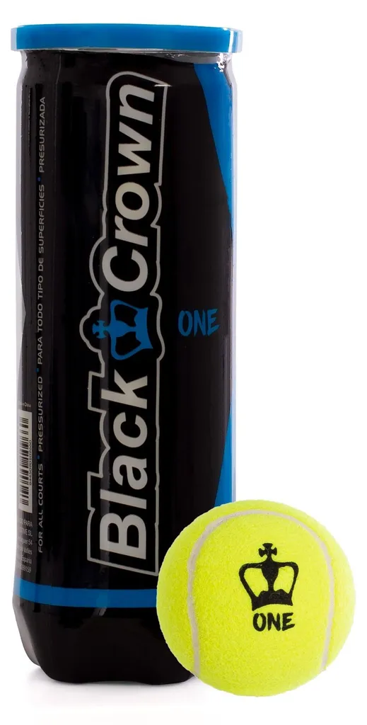 Tube de 3 Balles de Padel Multicolores Black Crown One pour Clubs