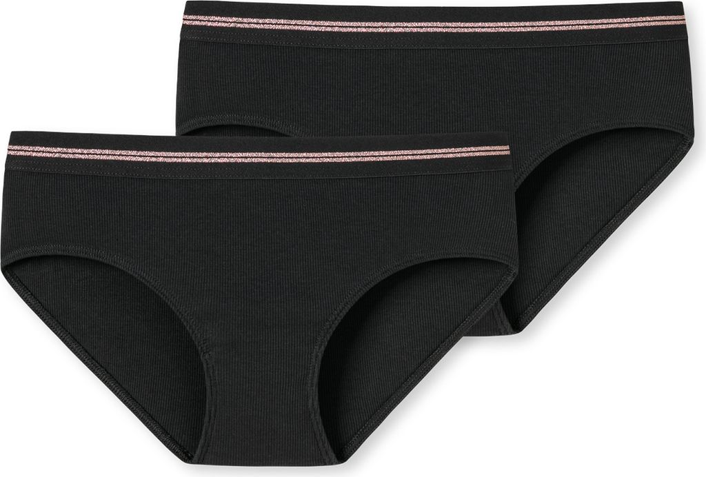 SCHIESSER Kinder 2-Pack Panties - schwarz - Größe 140