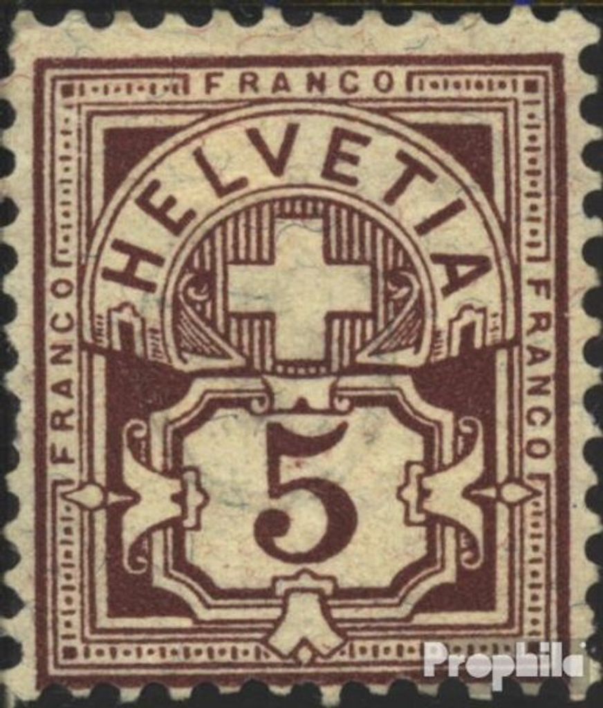 Briefmarken Schweiz 1882 Mi 46 gestempelt Ziffermuster