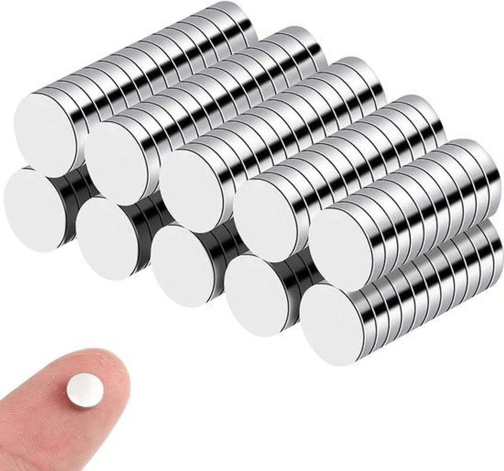 100 Aimants Néodyme 6mm Ronds Puissants avec Boîte de Rangement Pratique