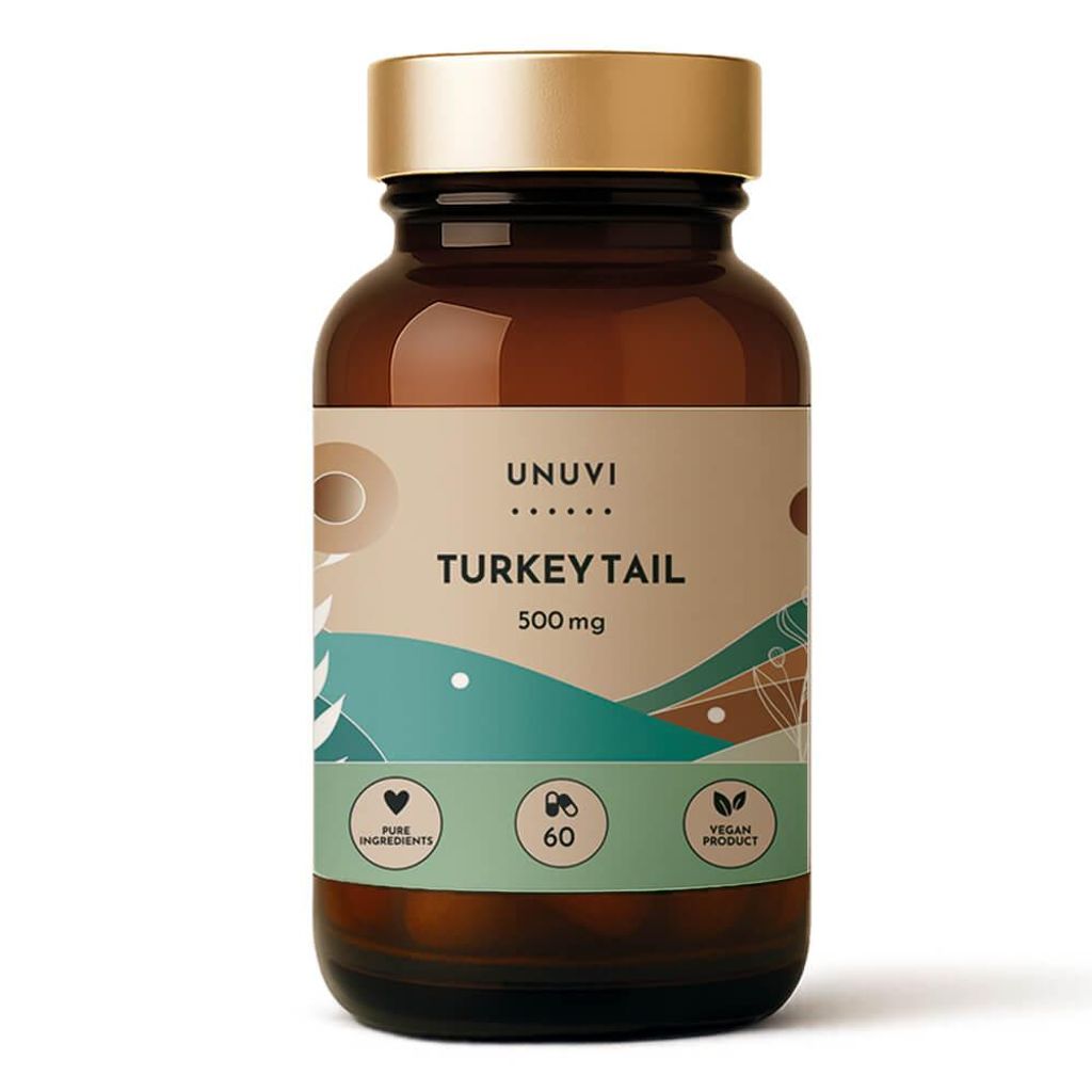 Turkey Tail 500 mg, 60 vegetarische Kapseln – UNUVI Produktbild 