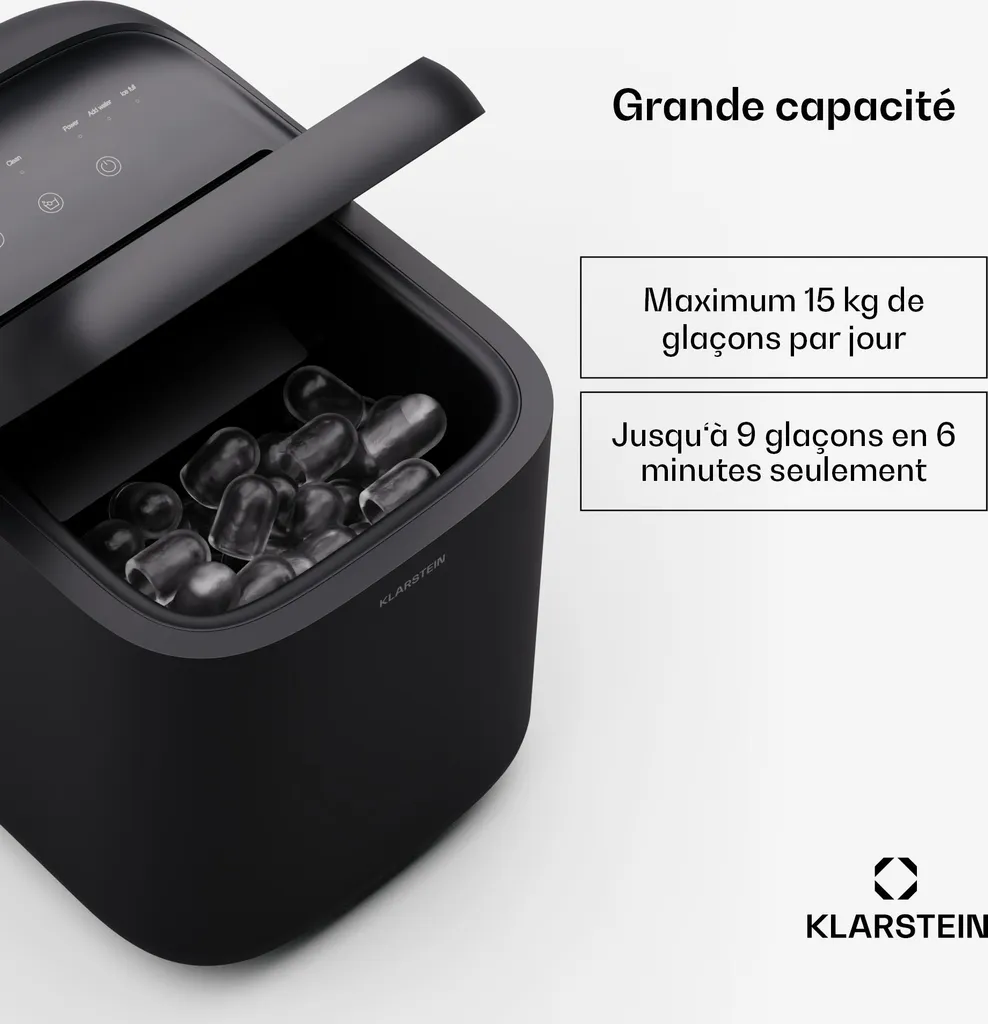 Machine à glaçons pour cocktails Klarstein SparkIce, 2 tailles de glaçons - 2