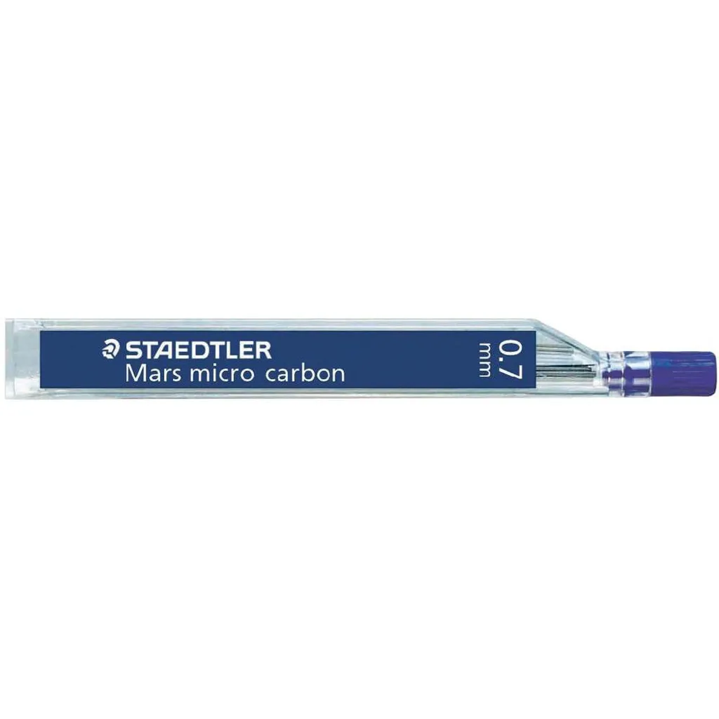 Mines Staedtler Mars Micro Carbon 250 0.7mm 2H - Étui de 12 Mines Noires