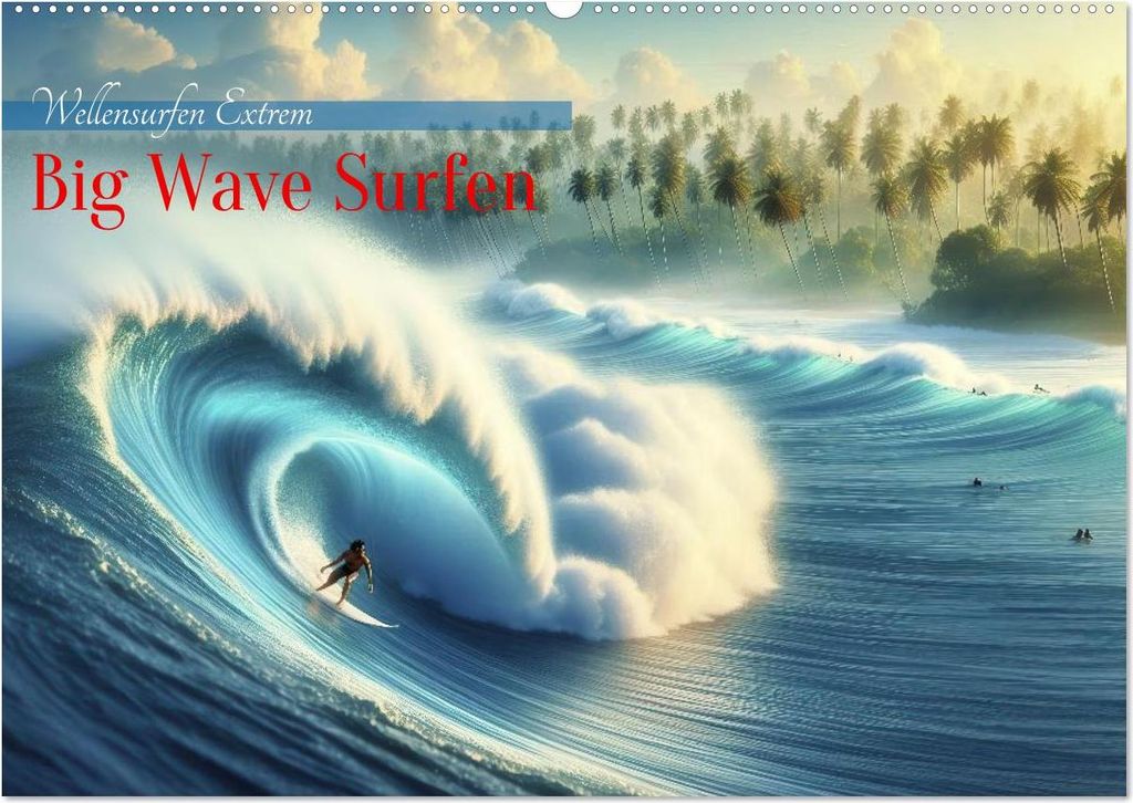 Big Wave Surfen (Wandkalender 2027 DIN A2 quer), CALVENDO Monatskalender