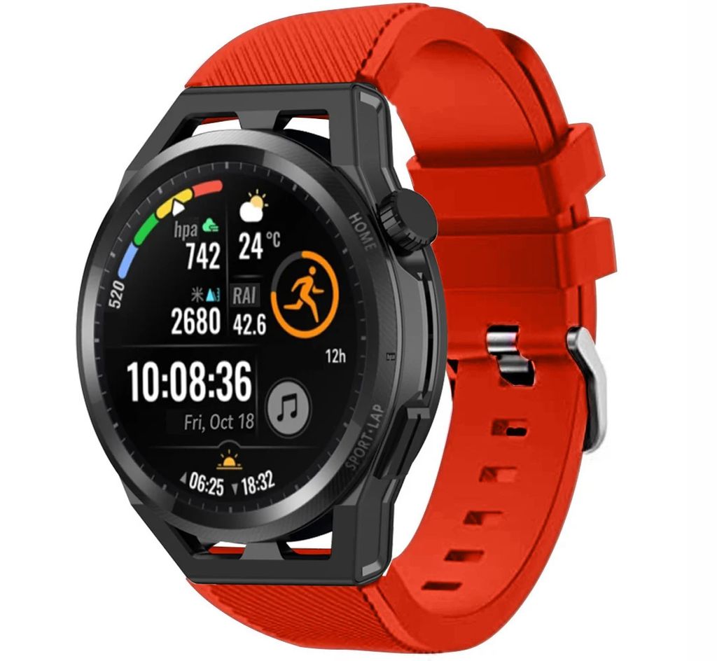 Strap-it Huawei Watch GT Schnallenarmband Silikon (Rot)
