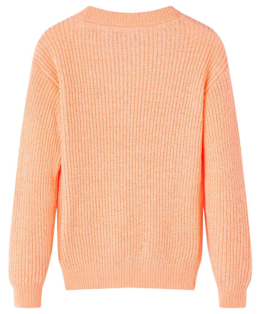 vidaXL Kinderpullover, gebreid, lichtoranje, maat 128 Productafbeelding 