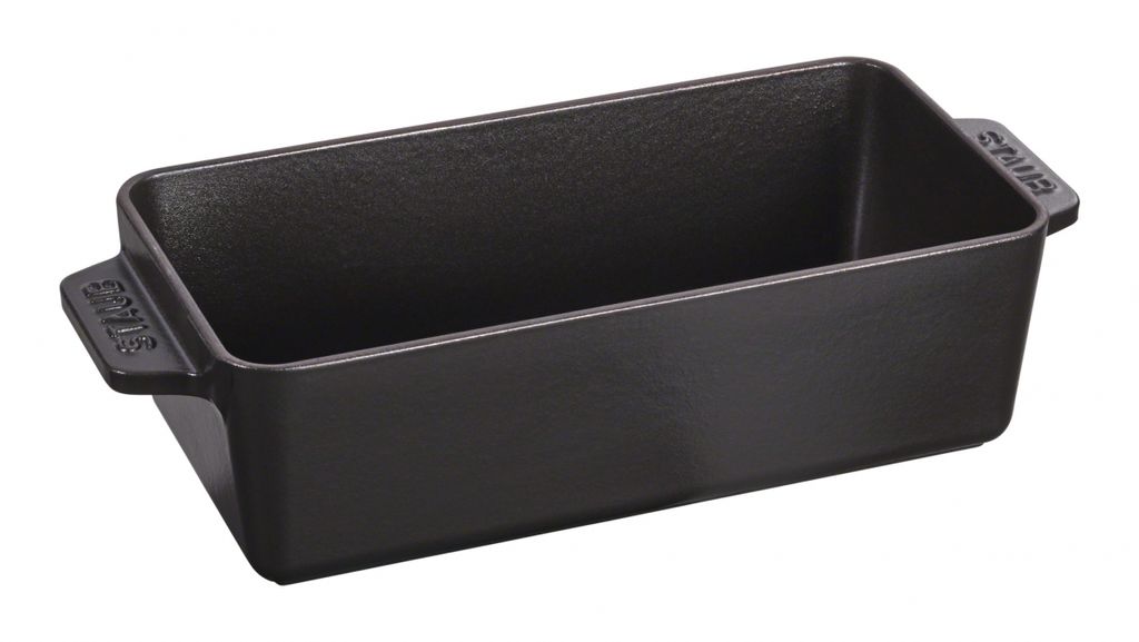 Staub Backform 23 x 11,5 cm , schwarz Staub Specialities Kochgeschirr 13,7 x 10,8 x 32,3cmrechteckig 23 cm Schwarz