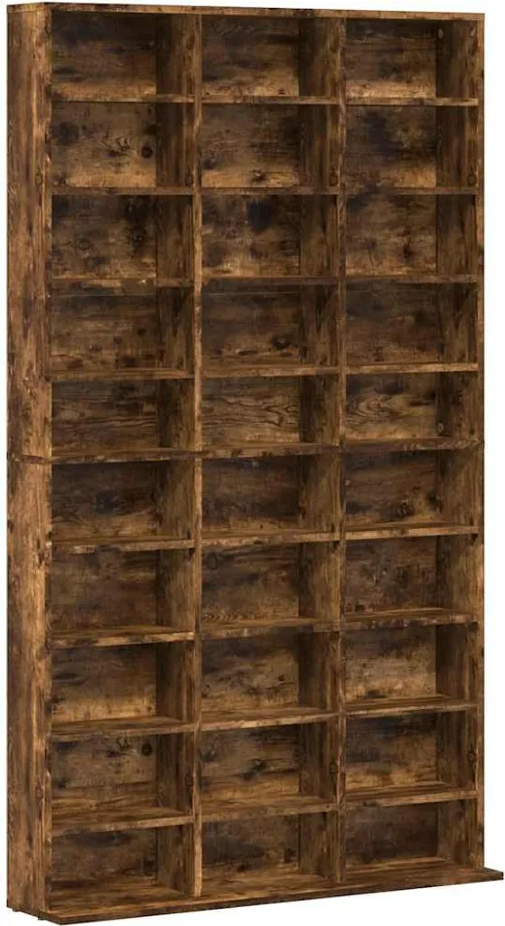Archivio CD/DVD 102cm Rovere Fumé - Mobile Legno Multistrato Alto
