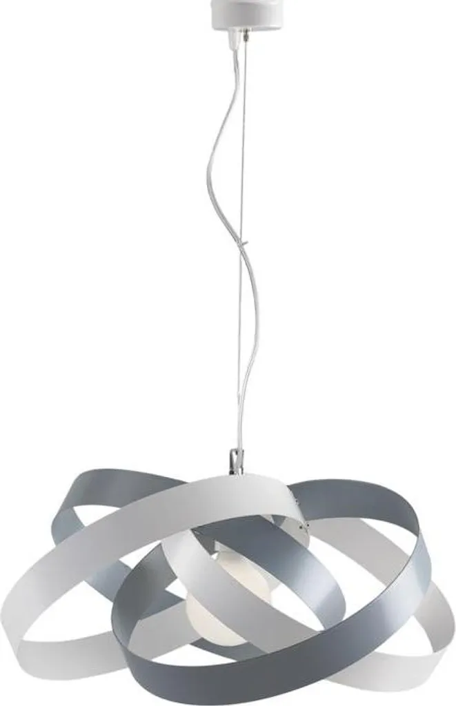 Luminaire de Salon Design Vertigo Blanc et Gris pour Table à Manger
