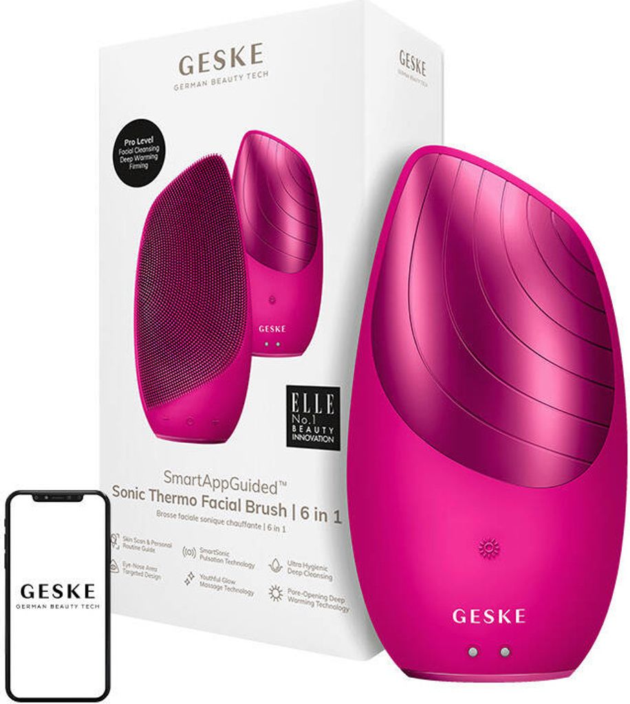 Geske 6W1 Sonic Thermal Gesichtsbürste mit Anwendung Produktbild 