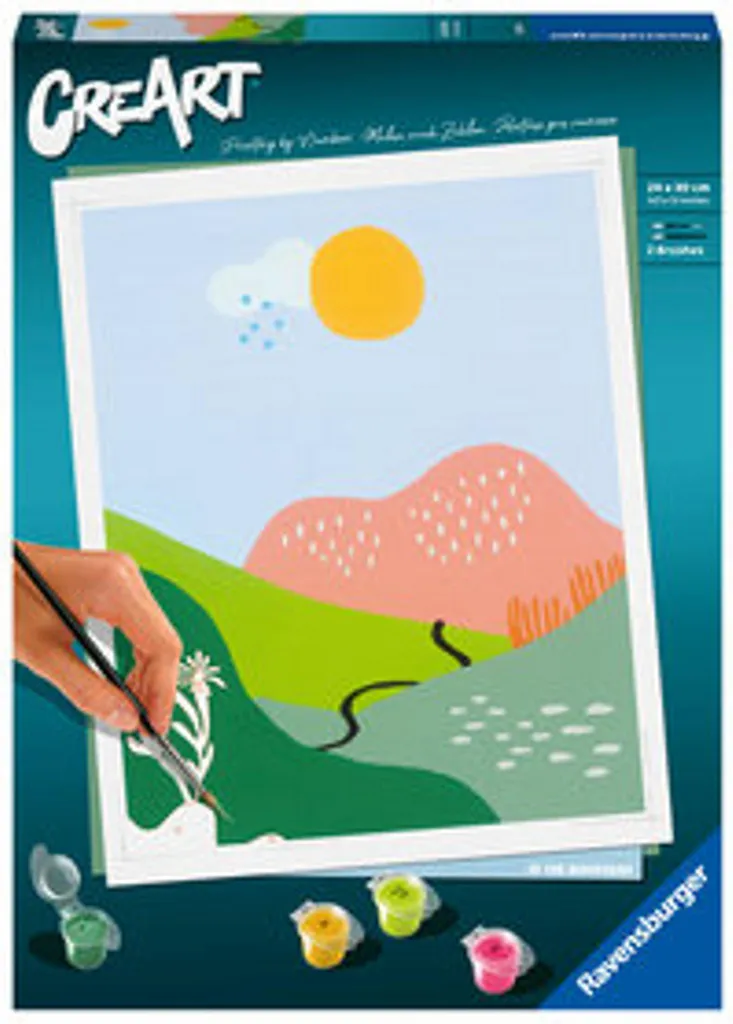Peindre sans Erreur avec CreArt - Tableau par Numéro Montagne Facile