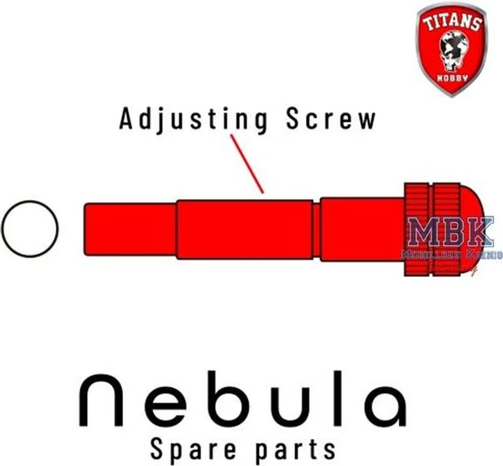 Vis de réglage robuste TTH058-22 pour aérographe NEBULA en métal durable