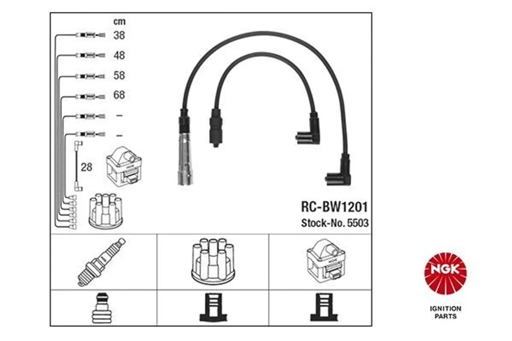 Set Cavi Accensione BMW E21 NGK 5503 - Per un Restauro a Regola d'Arte