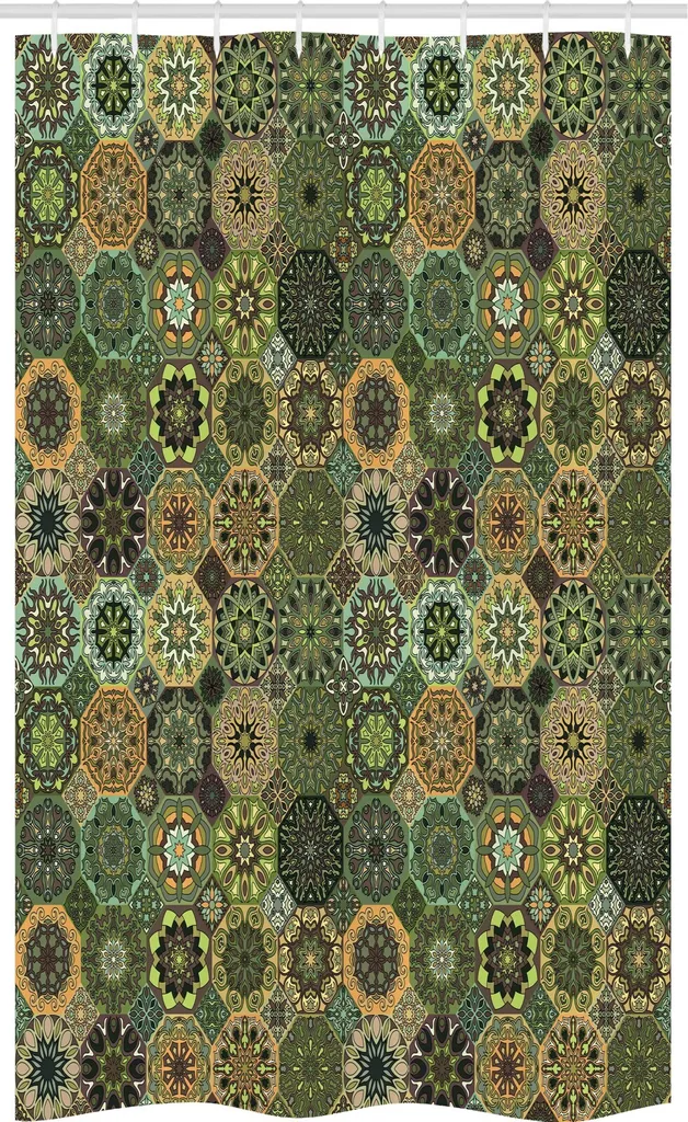 Tenda Bagno Mandala Orientale 120x180 cm - Tessuto Alta Qualità