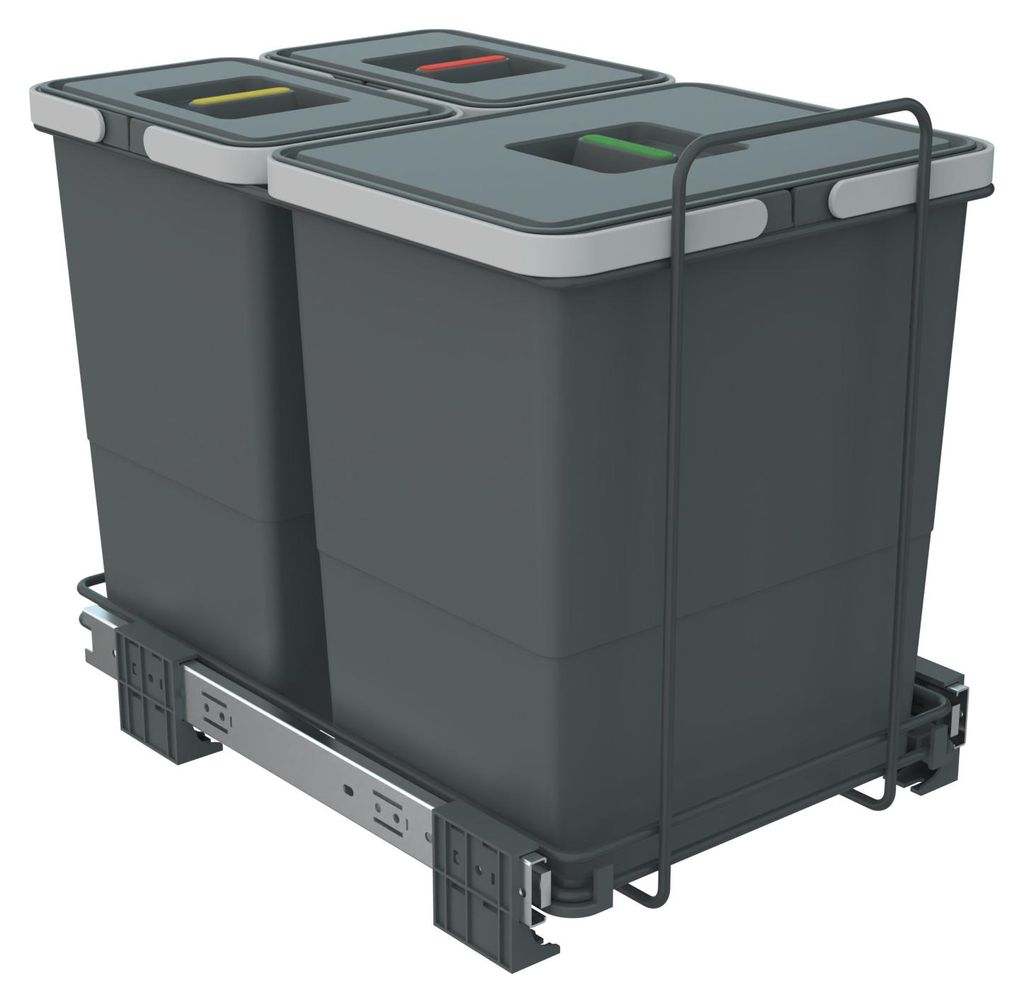 Cestino ECOFIL 18+8+8L con coperchio; completamente Immagine del prodotto 
