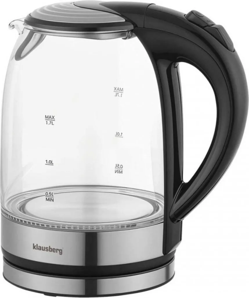 Bouilloire verre 1,7L KB7886 Design - Chauffe Rapide et Arrêt Automatique