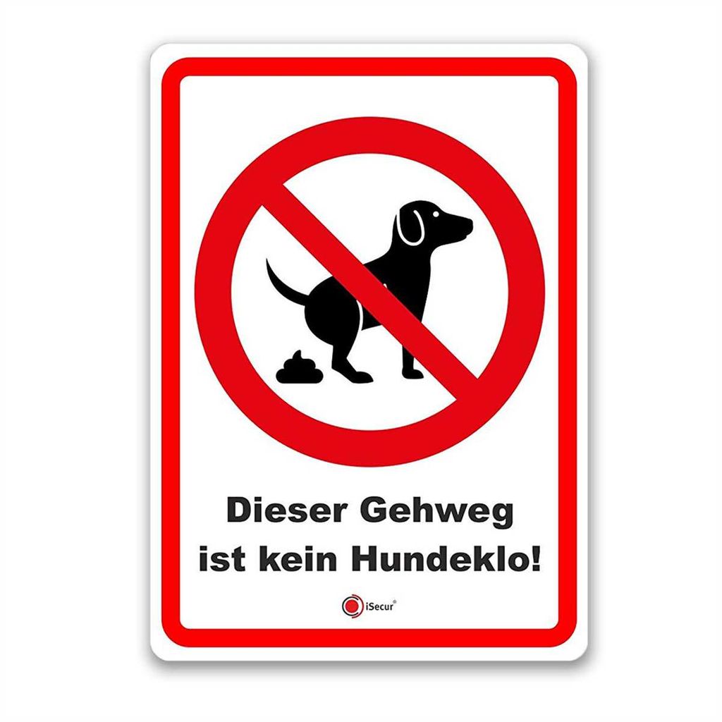 Hinweis-Aufkleber Dieser Gehweg ist kein Hundeklo! I hin_190 I DIN A6 I Verbotsaufkleber keine Hundetoilette I Hunde koten verboten I Laternenaufkl...