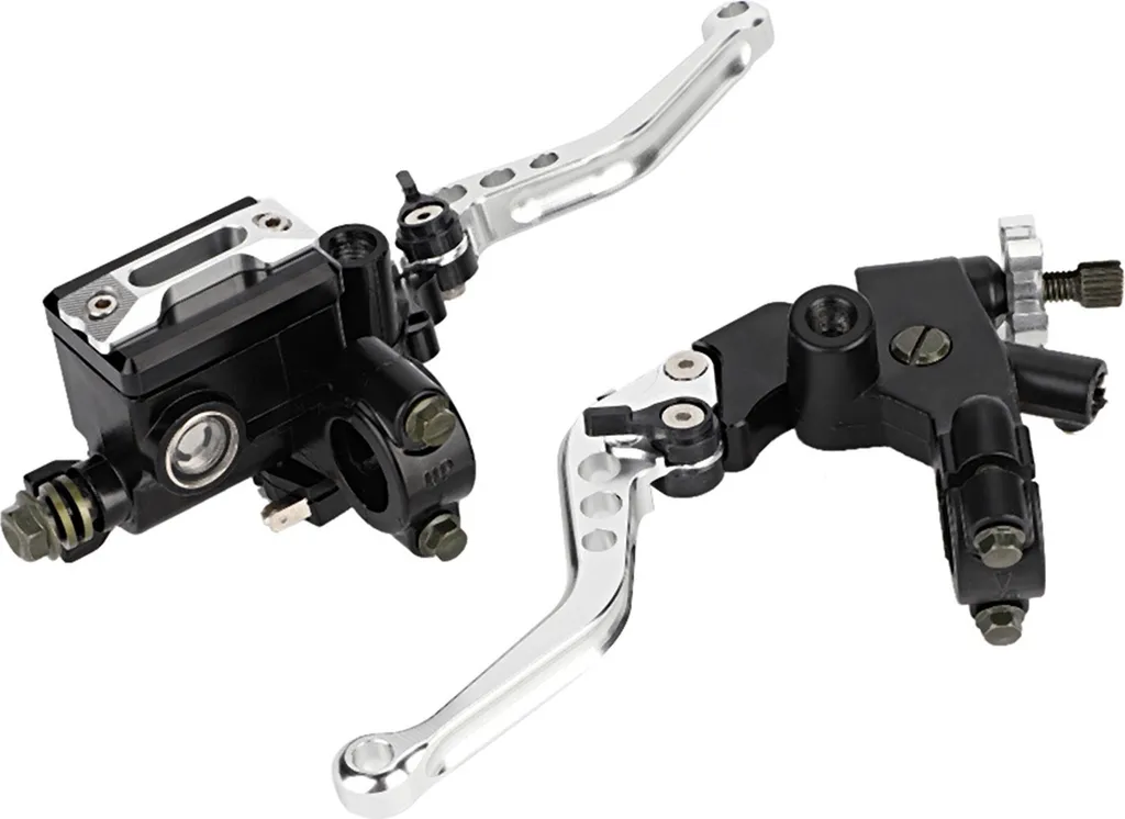 Kit Master Cylinder Moto 7/8" Silver | Leve Regolabili Universali 22mm