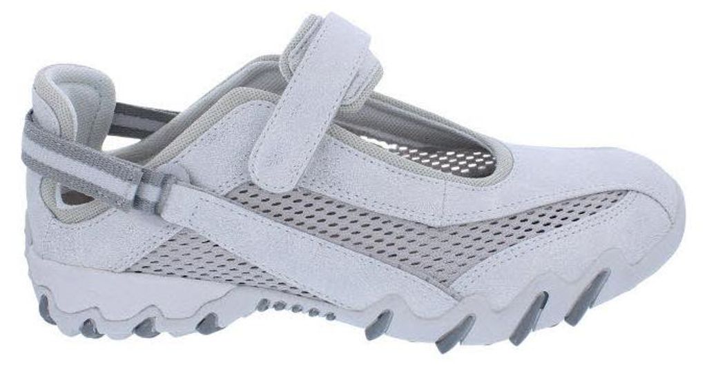 Allrounder Sneaker Niro 68/61, Metallic-Leder mit offenem Mesh, Weiß, Fußbett zum Wechseln 42 1/2
