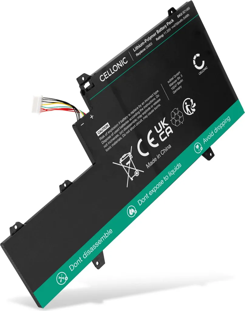 Batteria OM03XL per HP EliteBook x360 1030 G2 | 4700mAh 11.55V