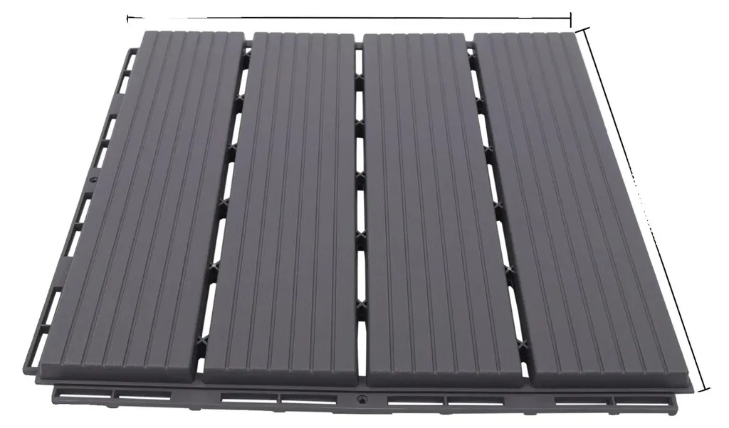 Rénovation terrasse DIY facile : lames clipsables Gris Westminster 30cm