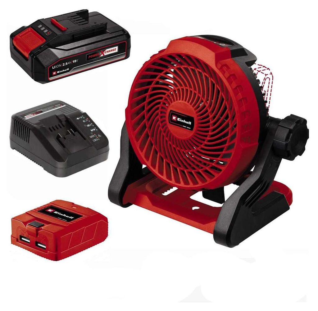 Einhell Akku-Ventilator GE-CF 18/2200 Li- 18V Akku 2.5 Ah Produktbild 
