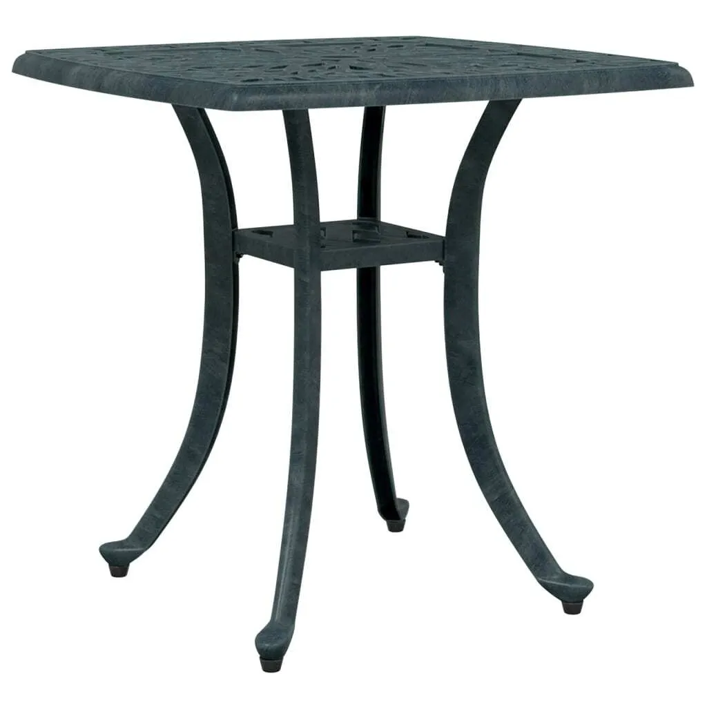 Tavolo da giardino verde 53x53x53 cm in fusione di alluminio