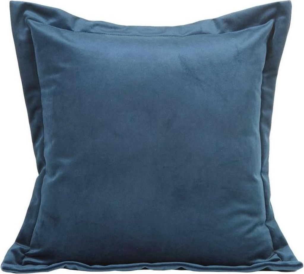 Dekorativer Kissenbezug Sofakissen VILLA dunkelblau marine45x45 x2 dunkelblau