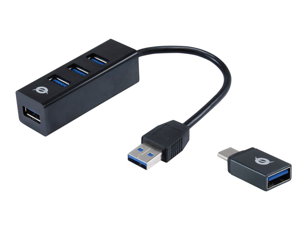 Conceptronic HUBBIES 4-Port-USB 3.0-Hub und OTG-Adapter für Produktbild 