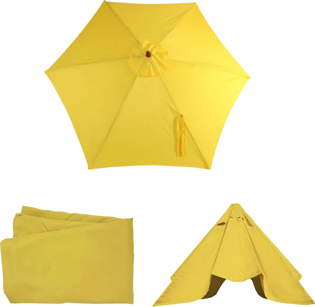 Telo di ricambio per ombrellone da giardino con 8 costole Copertura di ricambio per esterni, giardino, spiaggia, piscina Ombrellone di ricambio in poliestere (solo baldacchino)(Color:Khaki,Dimensione