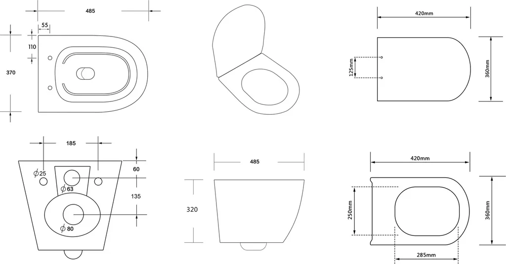 Pack WC suspendu complet TECEbase avec cuvette Rolo blanc et plaque