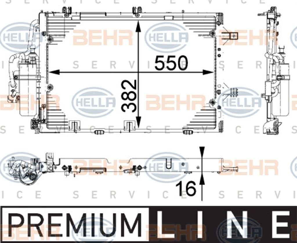MAHLE AC 335 000P Kondensator Klimaanlage Klimakondensator für OPEL Corsa C Schrägheck (X01) +Trockner