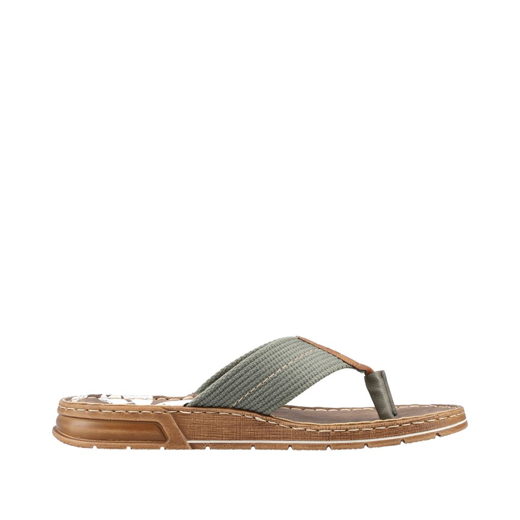 Rieker Schuhe Herren Pantolette Zehentrenner 21280, Größe:42 EU, Farbe:Grün