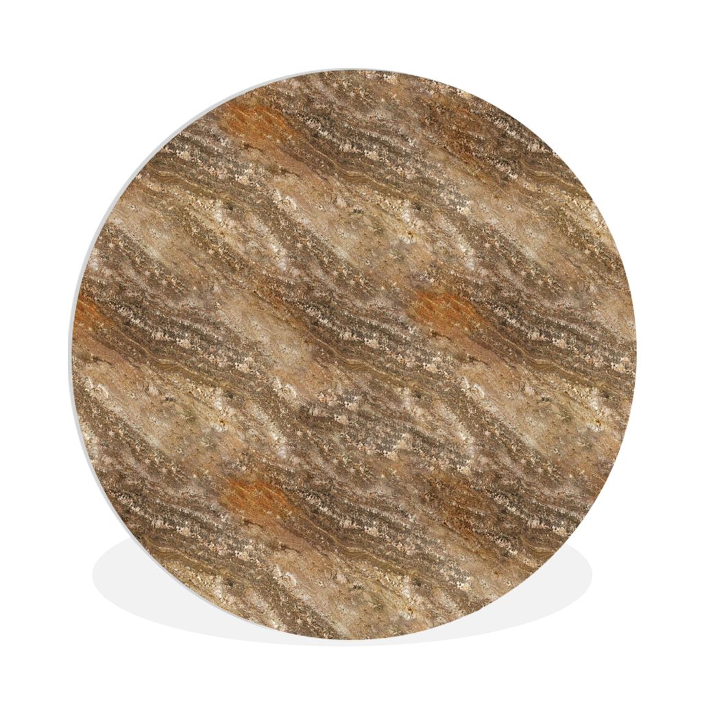 MuchoWow Rundes Wandbild - Runde Bilder Muster - Granit - Stein Ø 90 cm Kreis Wanddekoration Kunststoff - Wandkreis - Wandschmuck - Wand-Kreis -...