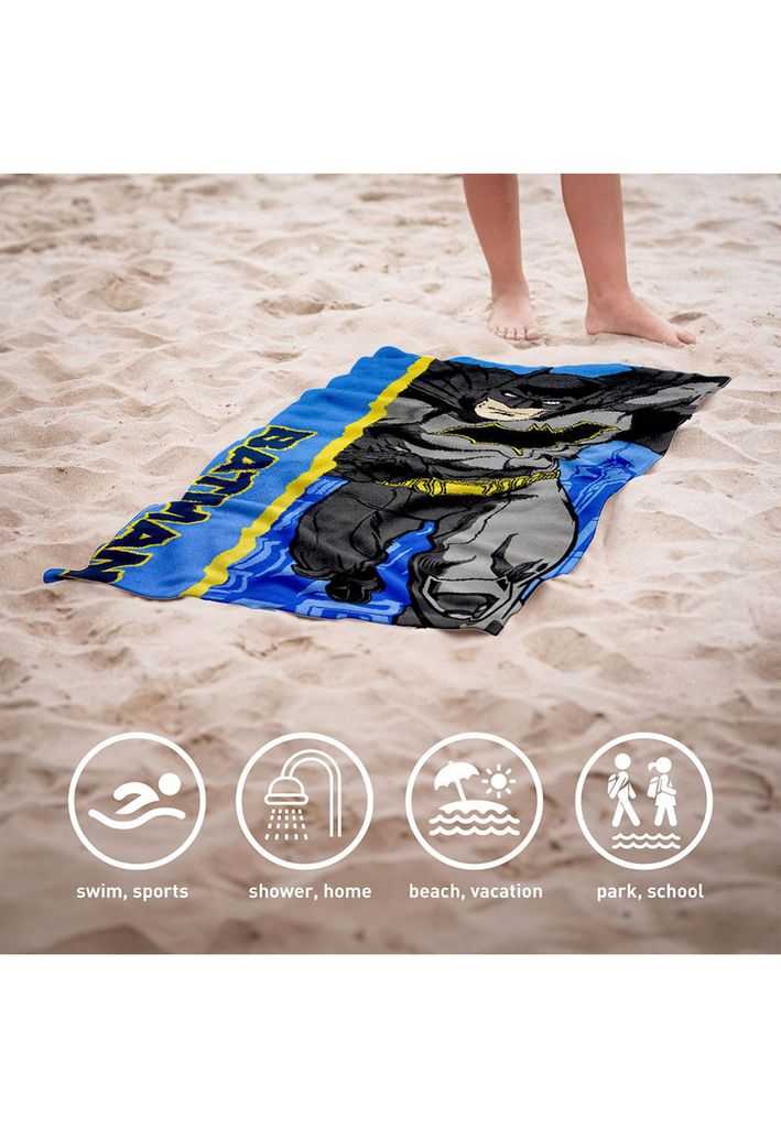 Strandtuch Kinder Jungen Batman Badetuch 70x140 cm Urlaub Produktbild 