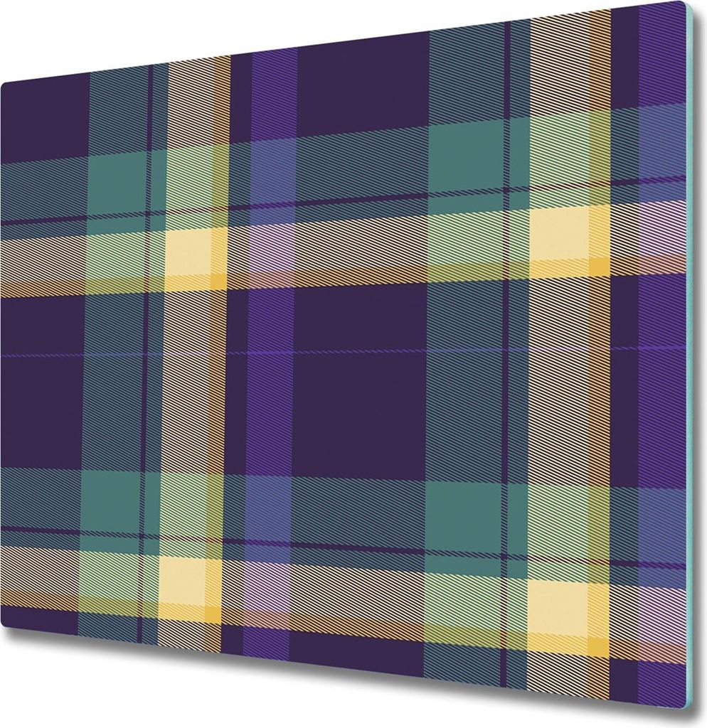 Glas Herdabdeckplatte 60x52 cm Spritzschutz Glasabdeckplatte Schneidebrett Gitter Textur