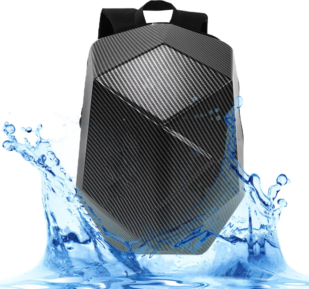 Sac à dos moto imperméable ABS extensible avec coque effet carbone