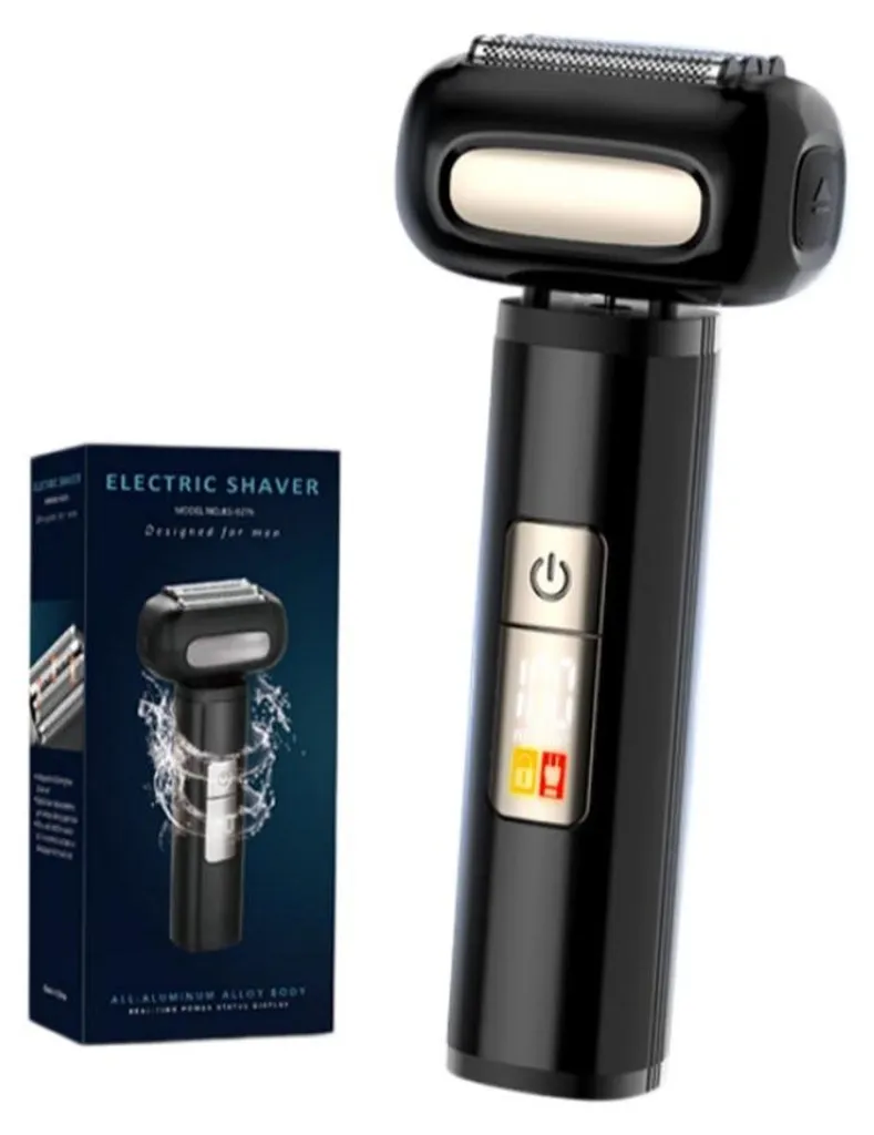 Rasoir électrique sans fil pour barbe dure avec affichage LED intelligent