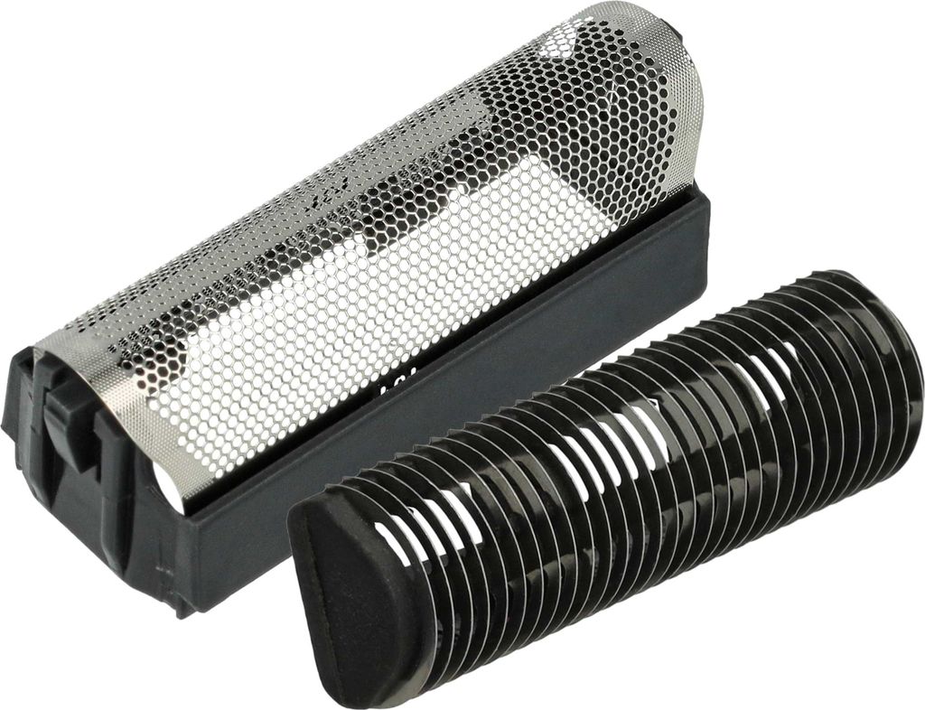 vhbw 1x Klingenblock, 1x Scherfolie mit Rahmen kompatibel mit Braun Micron Vario, Vario 3 Rasierer - Kombipack Schwarz Silber