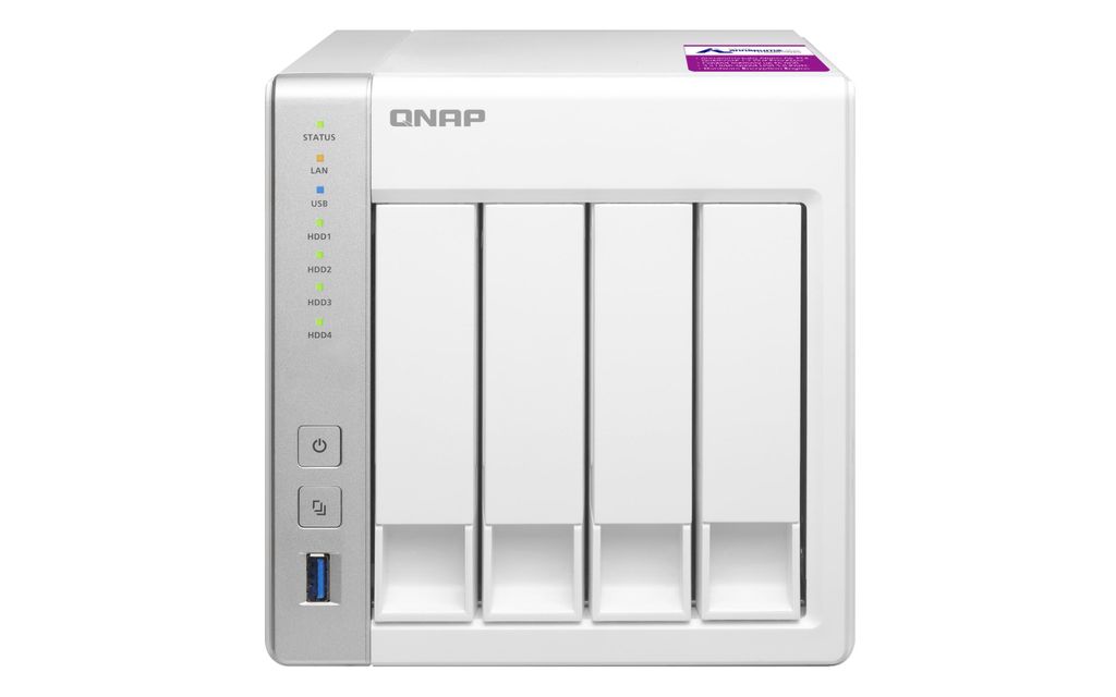 QNAP TS-431P2 NAS Tower Eingebauter Ethernet-Anschluss Weiß Produktbild 