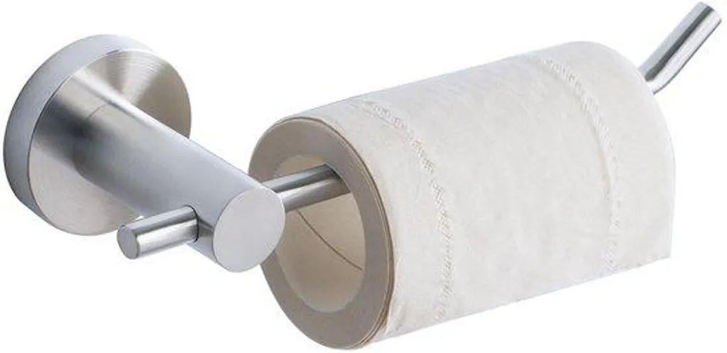 Porte-papier WC mural inox brossé 21 cm pour salle de bain moderne chic